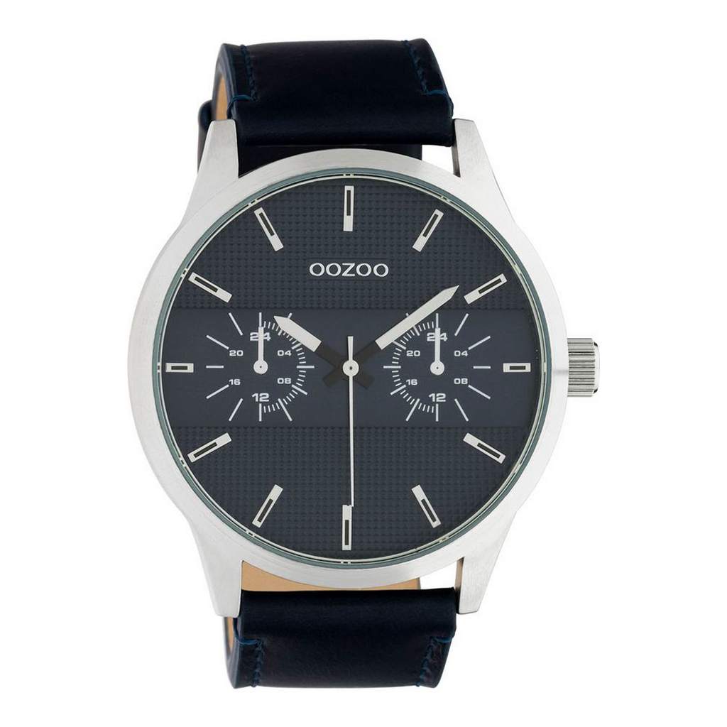 000780f45f9ed3c0958ede33ca0ac6e8.jpg OOZOO Timepieces Summer Blue Leather Strap C10536 - Image 1