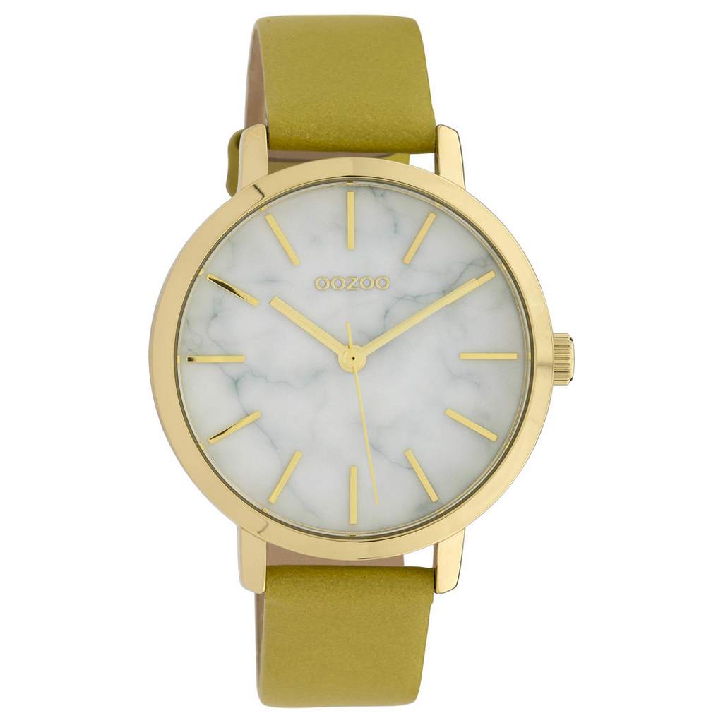 2183715f5f54f3a80bef846dff08fb44.jpg OOZOO Timepieces 38mm Yellow Leather Strap - Image 1