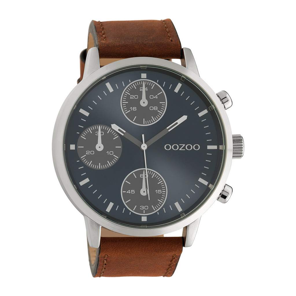 25a3cdd2f14981090a81371a15b630da.jpg OOZOO Timepieces Brown Leather Strap C10665 - Image 1