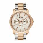 Ρολόι JCou Blue Sea πολλαπλών ενδείξεων με ροζ χρυσό/ασημί μπρασελέ JU14487JSTR-28M