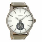 OOZOO Timepieces XXL Beige Leather Strap C8210