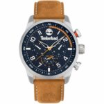 TIMBERLAND Forestdale Dual Time Brown Leather Strap