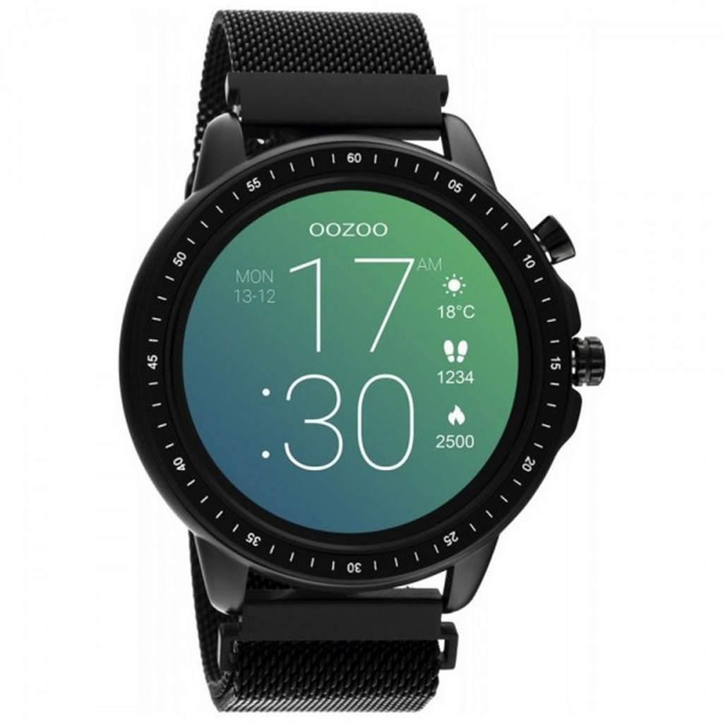 4b4583458bf16b41ed93d9a13e5d625f.jpg OOZOO Smartwatch Q00309 Black Stainless Steel Bracelet - Image 1