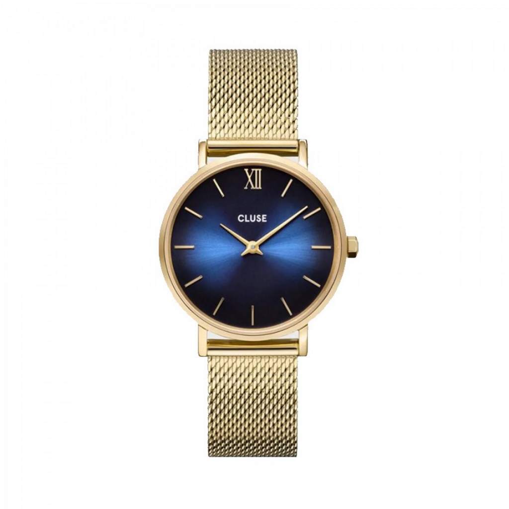 675d893e5fad80b93fb9868ff6a279b5.jpg Ρολόι Cluse Minuit Mesh Deep Gold / Blue - Image 1