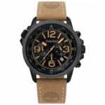 TIMBERLAND Campton II TBL15129JSBU-02 Multifunction Brown Leather Strap