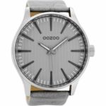 OOZOO C8561 Timepieces Grey Leather Strap