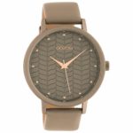 OOZOO Timepieces Grey Leather Strap C10657