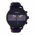 OOZOO Timepieces Summer Blue Leather Strap C10515