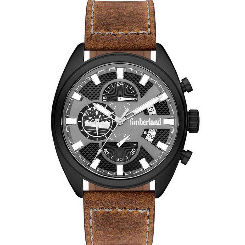 d17717cd78d164cf436f02d36ce3ecf5.jpg TIMBERLAND Seabrook Chronograph Brown Leather Strap - Image 1