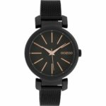OOZOO Timepieces  35mm Black Mesh Band Metal Strap C10131