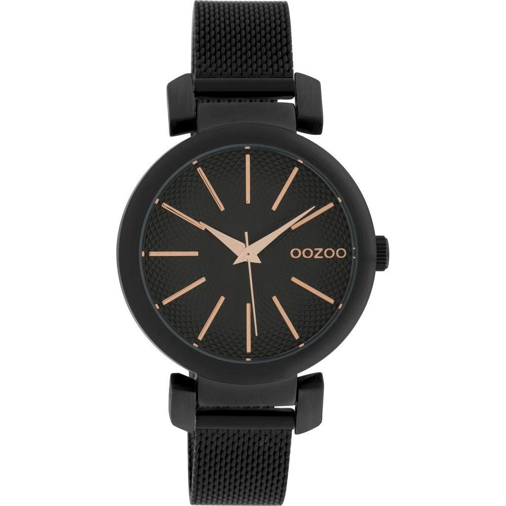 e3e1d17b87b294e2cccd87c8a4506112.jpg OOZOO Timepieces 35mm Black Mesh Band Metal Strap C10131 - Image 1