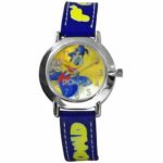 DISNEY Children's Donald Duck 98221 Blue Leather Quartz Watch with Yellow Dial Details