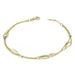 Χρυσό Βραχιόλι Κ14 Διπλή Αλυσίδα