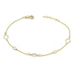 Χρυσό Βραχιόλι Κ9 με Ρόμβους