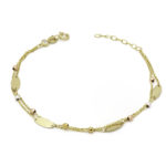 Gold bracelet K14 with double chain