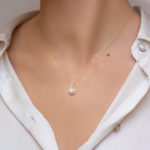 K14 gold necklace with pearl - Image 2