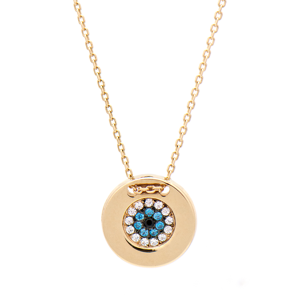 ΚΟΛΙΕ K14 10 K14 gold necklace with motif target - Image 1