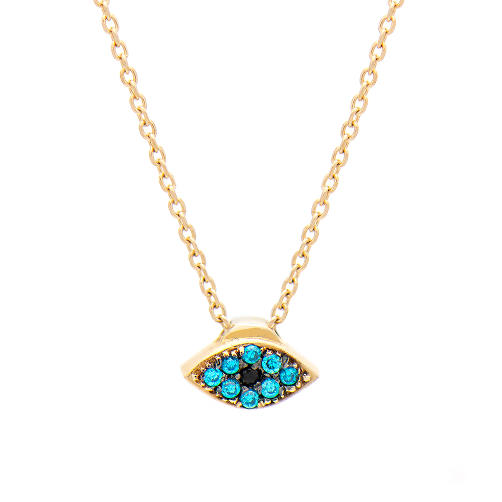 ΚΟΛΙΕ K14 22 Gold K14 eye necklace - Image 1