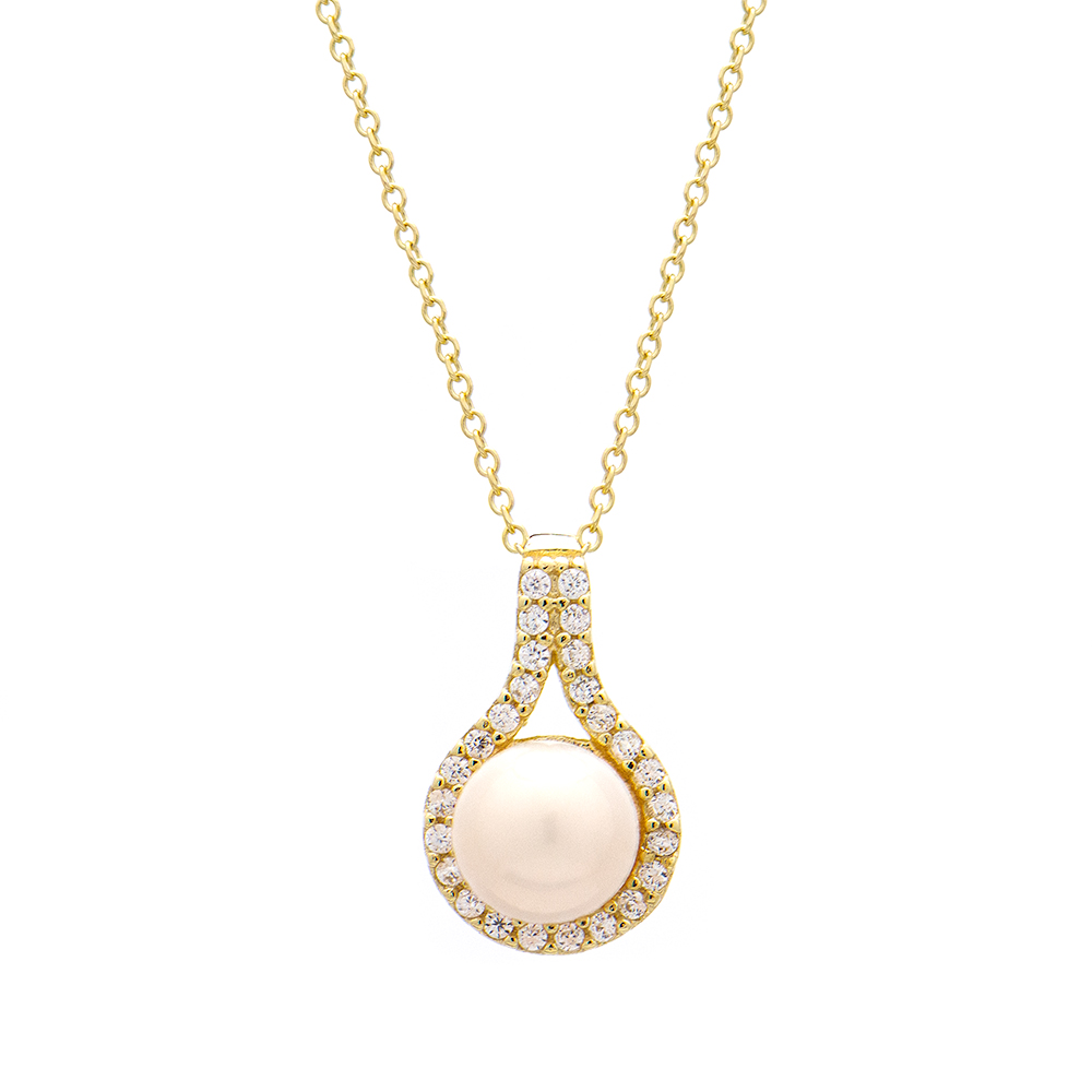 ΚΟΛΙΕ Κ14 1 K14 gold necklace with pearl - Image 1