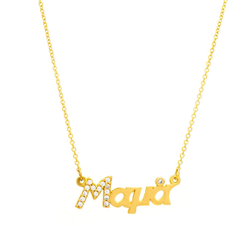 ΚΟΛΙΕ Κ14 1 Gold necklace K14 "Mama" - Image 1