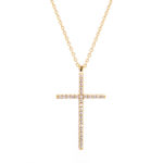 Χρυσό κολιέ Κ14 Σταυρός