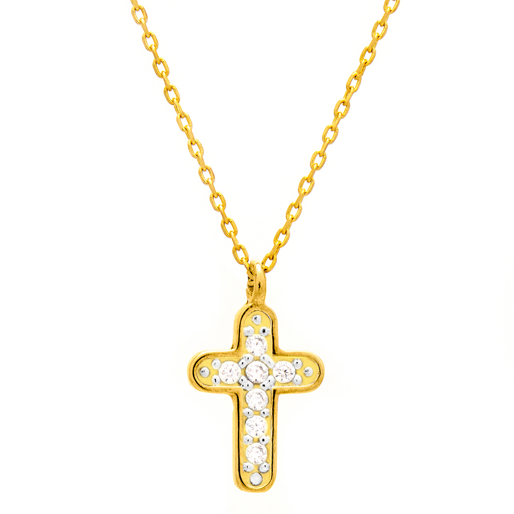 ΚΟΛΙΕ Κ14 36 Κολιέ χρυσό Κ14 Σταυρός - Image 1