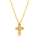 Gold necklace K14 cross