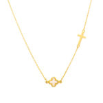 Gold necklace K14 ivory