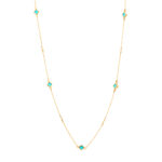 K14 gold necklace with turquoise cross
