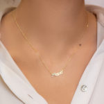 Gold necklace K14 "Mama" - Image 2