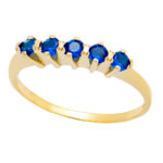 Gold ring K14 with zircon