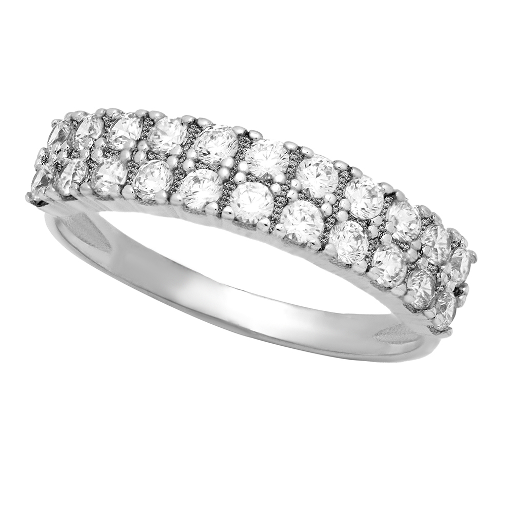 ΔΑΧΤΥΛΙΔΙ FILVA K9 26500 Λευκόχρυσο Δαχτυλίδι Κ9 "Half Eternity Ring" - Image 1