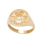 Χρυσό Δαχτυλίδι Κ14 ''Δεκάρα''