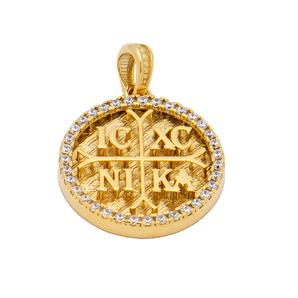 ΚΩΣΤΑΝΤΙΝΑΤΟ Κ9 34725 Christian Charm gold K9 double sided - Image 1