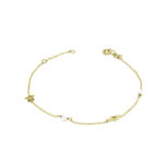Gold bracelet K9 with stars and pearls