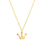 Gold necklace K9 crown