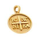 Two-sided christian charm gold K9