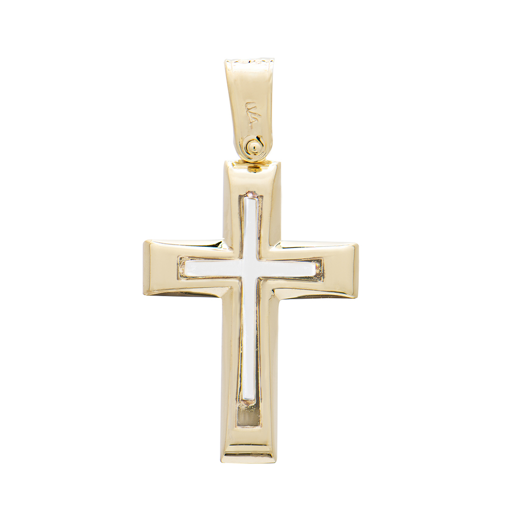 ΣΤΑΥΡΟΣ Κ9 FILVA 26968 dior8omeno Gold cross K9 Bicolor Polished - Image 1