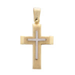 Bicolor Cross gold K9 Matte double sided