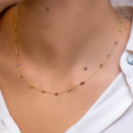 Χρυσό Κολιέ Κ14 Rainbow - Image 2