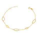 Χρυσό Βραχιόλι με Οβαλ Κρίκους Κ14