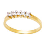 Gold ring K9 with zircon