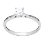 Λευκόχρυσο Δαχτυλίδι Κ9 Μονόπετρο