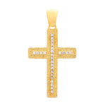 Gold Cross K14 Matte with zircon
