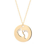 Χρυσό Κολιέ Κ14 ''Baby feet''
