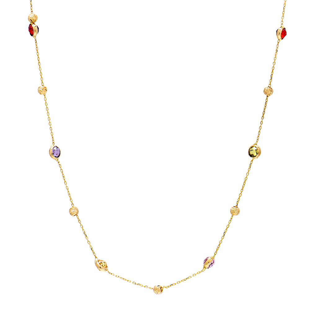 ΚΟΛΙΕ Κ14 72 Χρυσό Κολιέ Κ14 Rainbow - Image 1