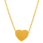 K9 gold necklace with heart