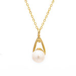 Gold necklace K9 Pearl