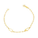 Gold Bracelet K9 with "Baby Feet"