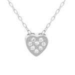 White Heart Necklace 925